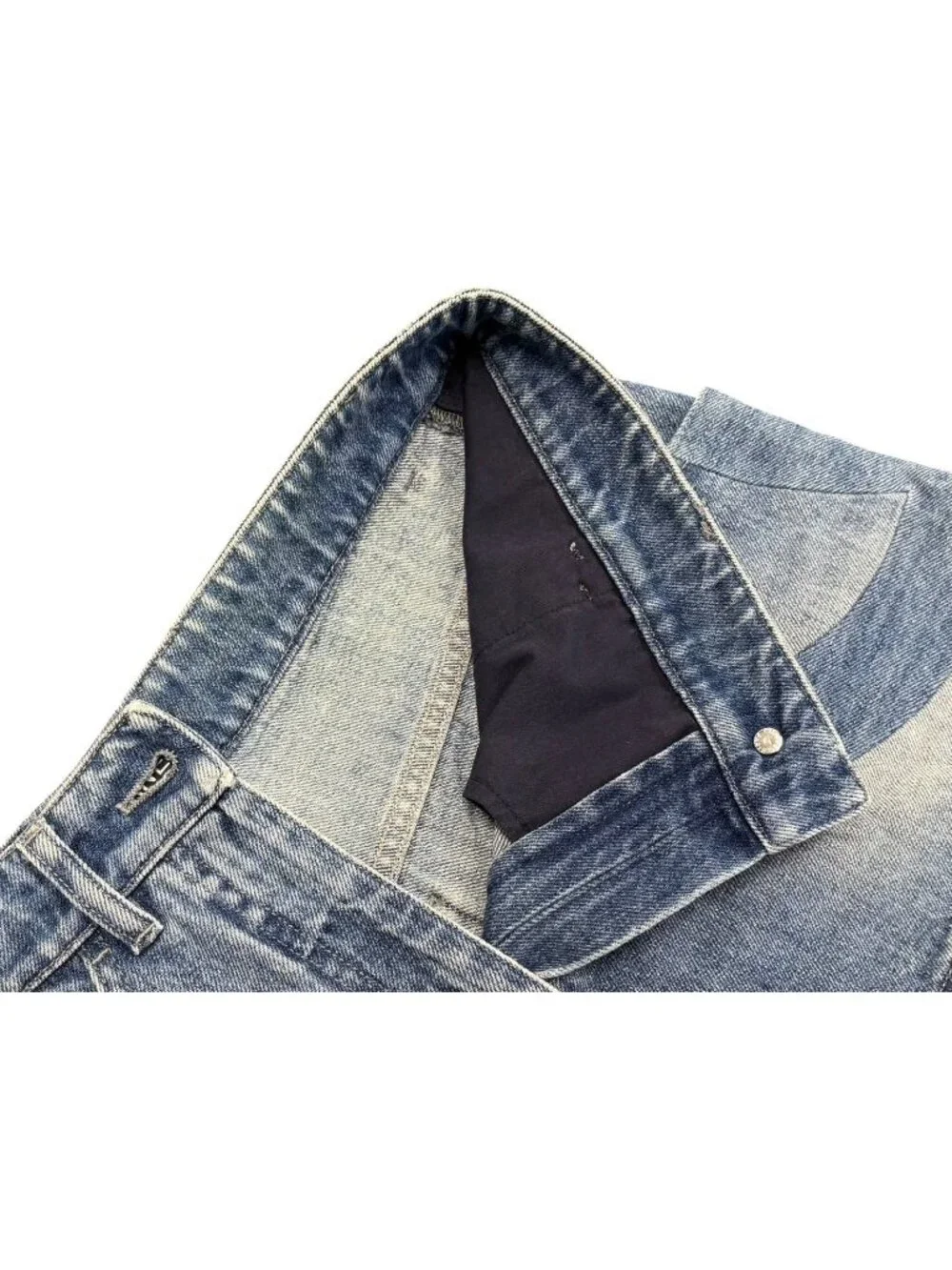 Chanel Denim Shorts CC Logo Indigo Blue